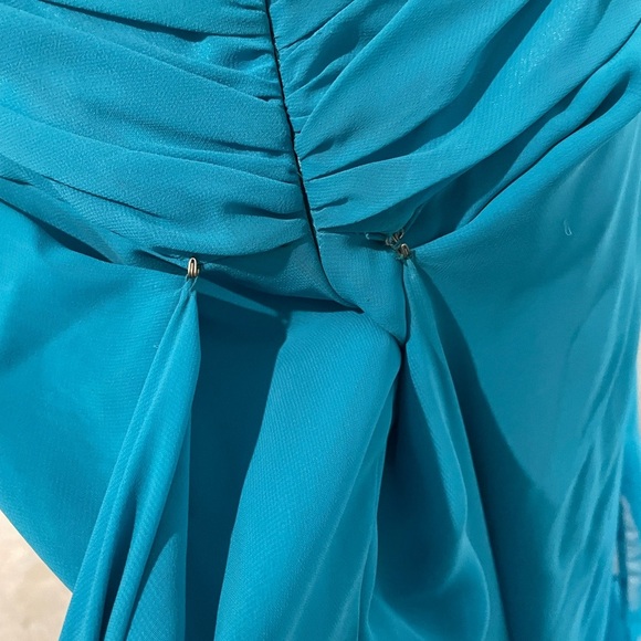 Beyond Jovani Blue Sequin High Low Ruffle Formal Dress 12 Pageant Prom Fairycore - Picture 6 of 12